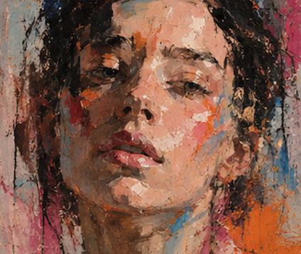 Abstract Expressionist portrait example